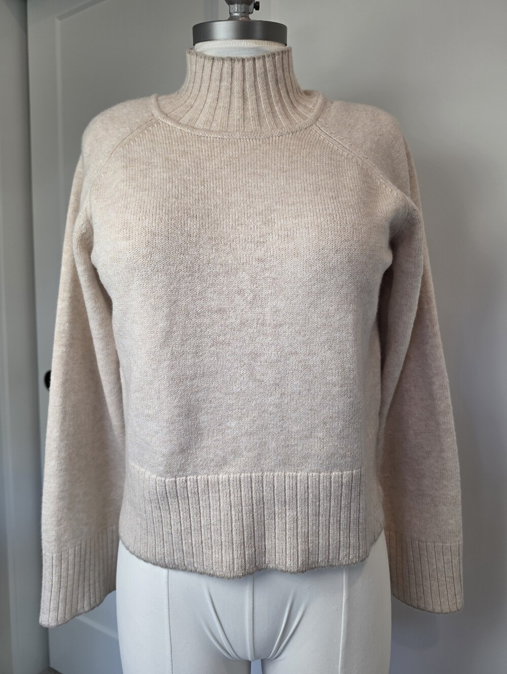 Truth By Republic, Women’s Cream Ribbed Mock Neck Sweater